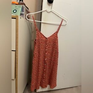 Cute red floral dress, great for spring time